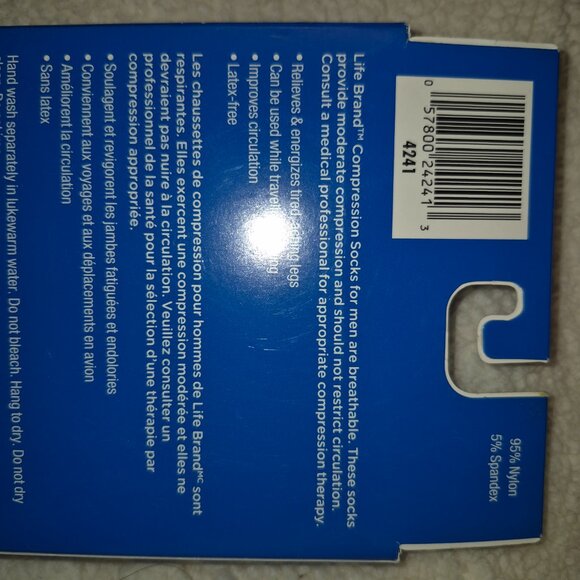 NIB Life Brand Black Compression Trouser Socks - Knee Length (XL) - Picture 5 of 6